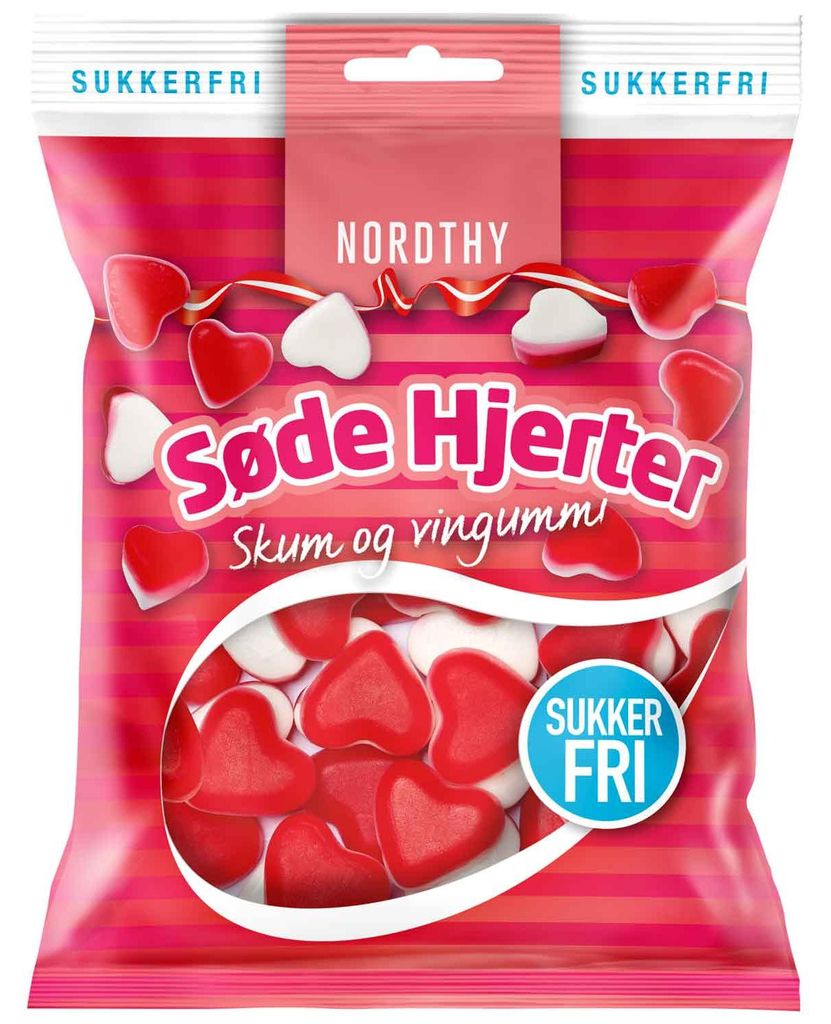Nordthy Cœurs sucrés sans sucre 65 g Image du produit 