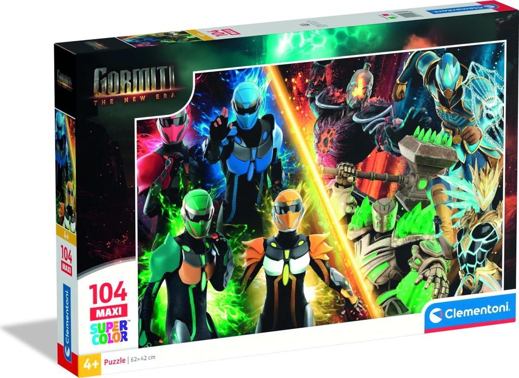 Clementoni Puzzle 104 Maxi Teile, Gormiti-Illustration, für Kinder ab 4 Jahren, Cartoons, Superhelden, Geschenkidee zum Geburtstag, Italy, 62 x 42...