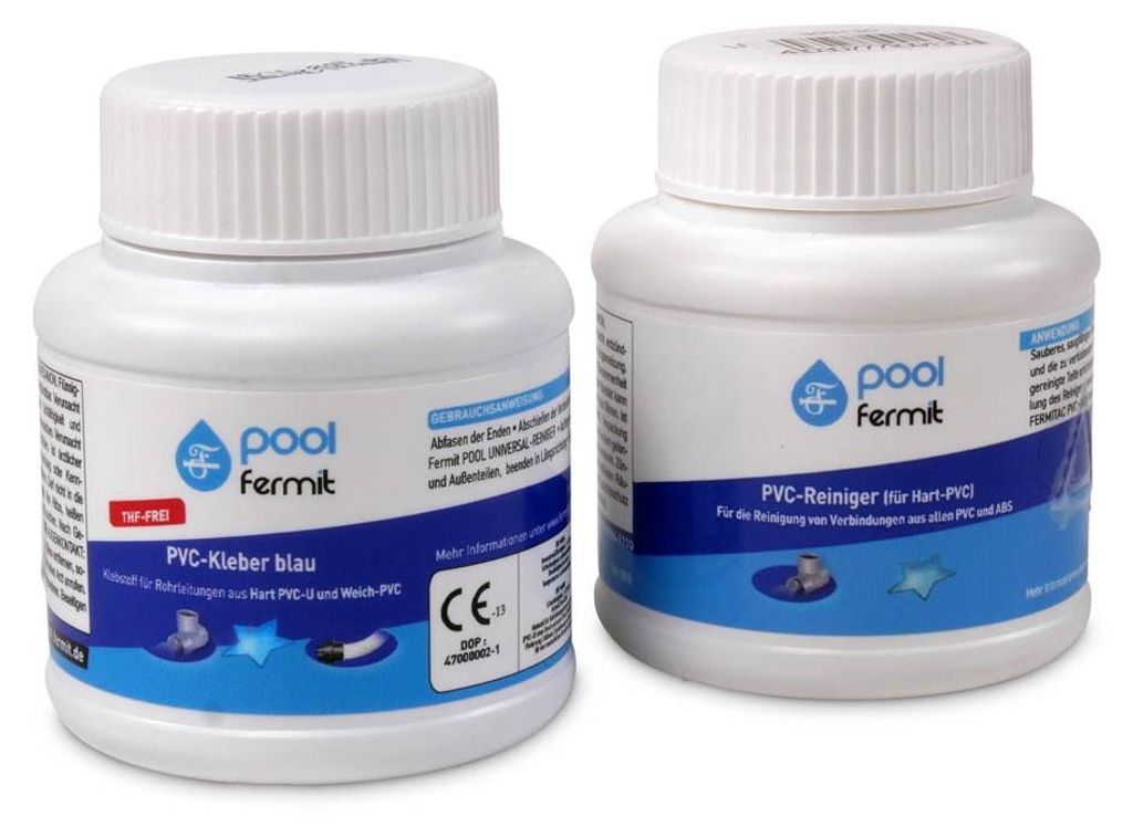 SET> Fermit PVC-Kleber blau + Reiniger je 125 ml Produktbild 