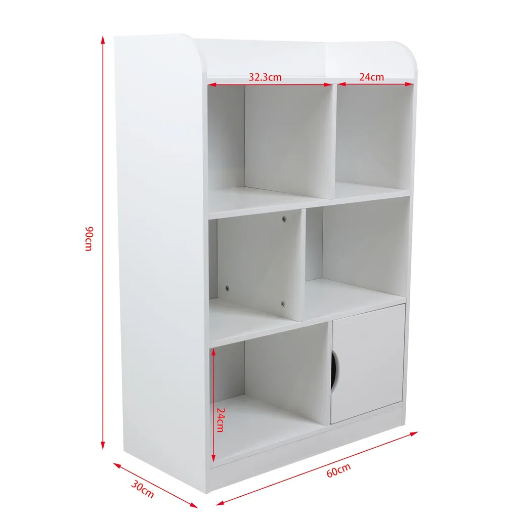 Étagère Stable Ginger Home Blanche pour Jouets - Sécurité Enfants 7 Cases