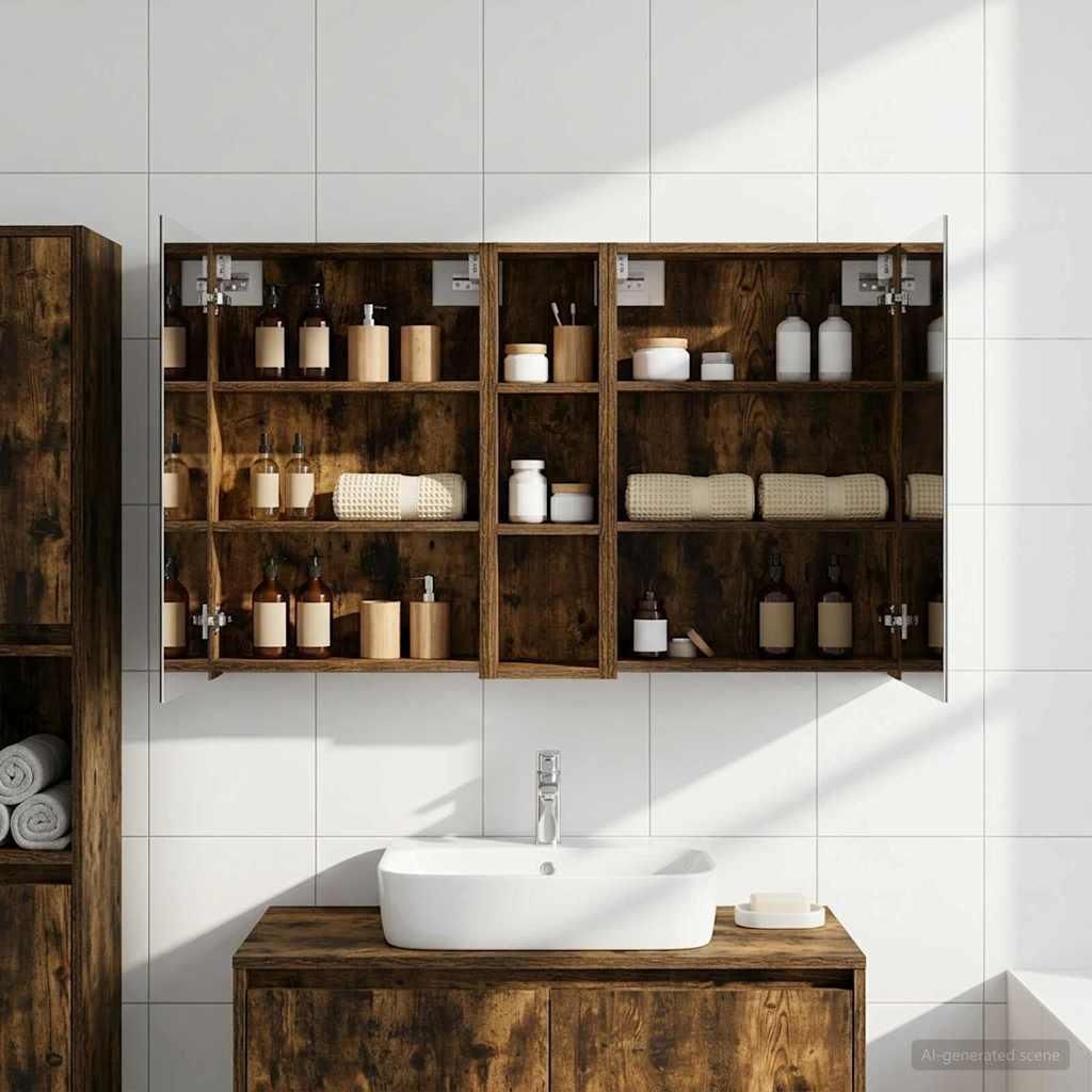 Maison Exclusive - Badezimmerschrank-Set 3 pcs 120 x 14,5 x 70 cm Holzwerkstoff