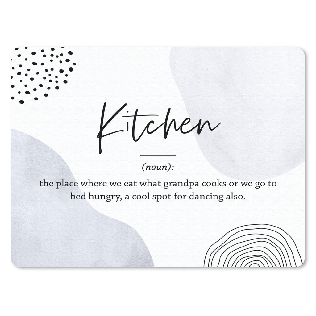 MuchoWow Mauspad Mousepad Sprichwörter - Zitate - Küche - Definition Küche - Wörterbuch 40x30 cm - Mousepads - Maus Mat - Pad - Mausunterlage...