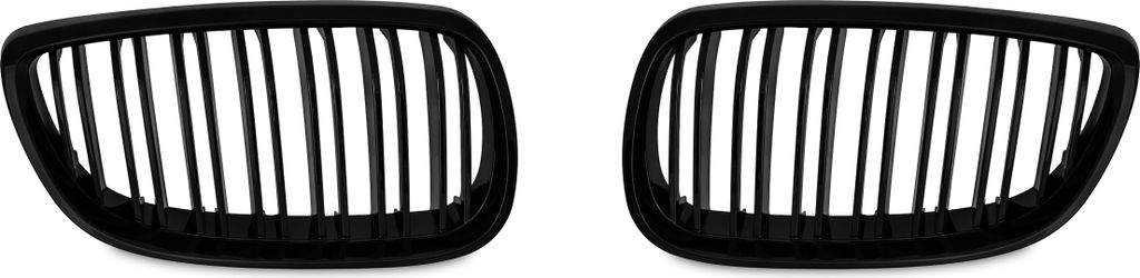 Kühlergrill DOPPELRIPPE Schwarz Glanz für BMW 3er Coupe E92 2006-2010