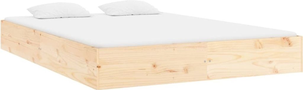 vidaXL Lit en bois massif sans matelas 200x200 cm Image du produit 