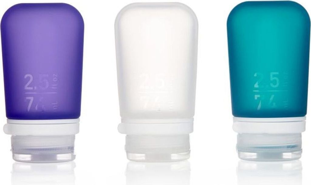 humangear 'GoToob+' 3er Pack, 74 ml, transp./violett/türkis