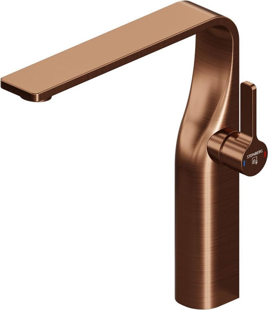 Steinberg Serie 230 Waschtisch-Einhebelmischer, mit Keramikkartusche, Flexschläuche, ohne Ablaufgarnitur, Ausladung 200mm, 23017202BC