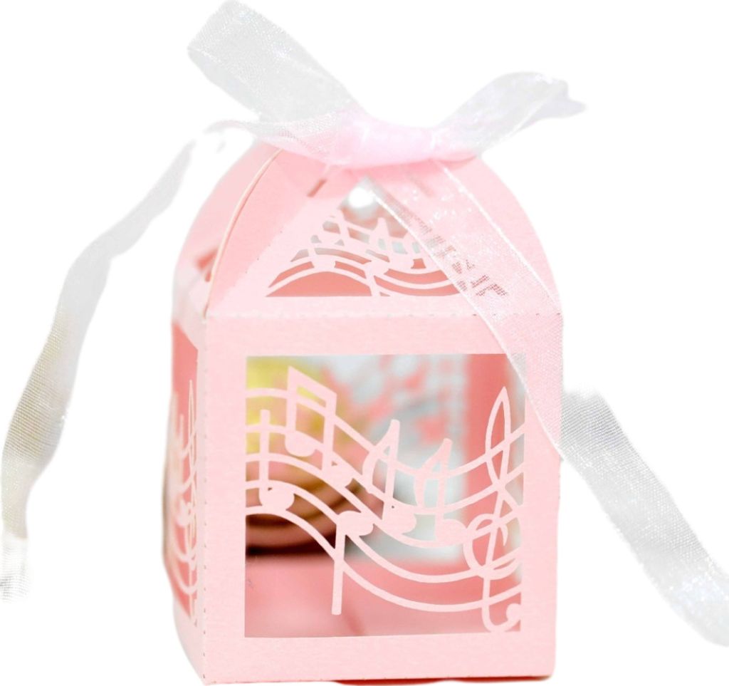 50 Pack Von Muscial Note Design Papier Gunst Boxen, Einweg-Süßigkeiten Schokolade Geschenk-Boxen Mit Band Für Weihnachten Geburtstag Hochzeit Dekor