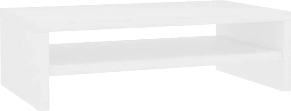 Support Moniteur Blanc pour Bureau Ergonomique - Meuble TV 42x24 cm