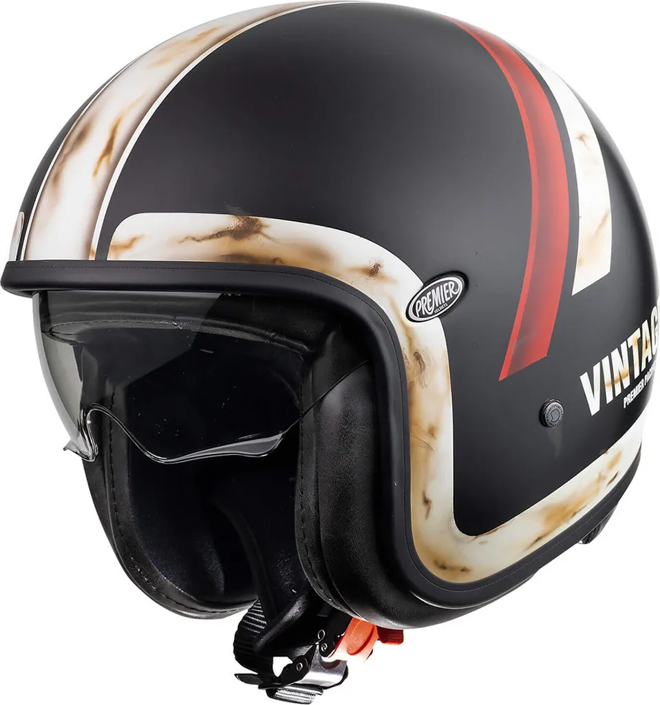 Casque moto jet Vintage Premier DO 92 pour scooter et ville en XS