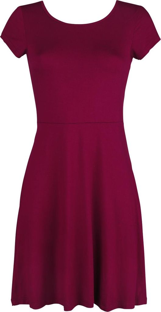 Black Premium by EMP Damen rotes Kleid mit Rückenausschnitt und dekorativer Schnürung XXL