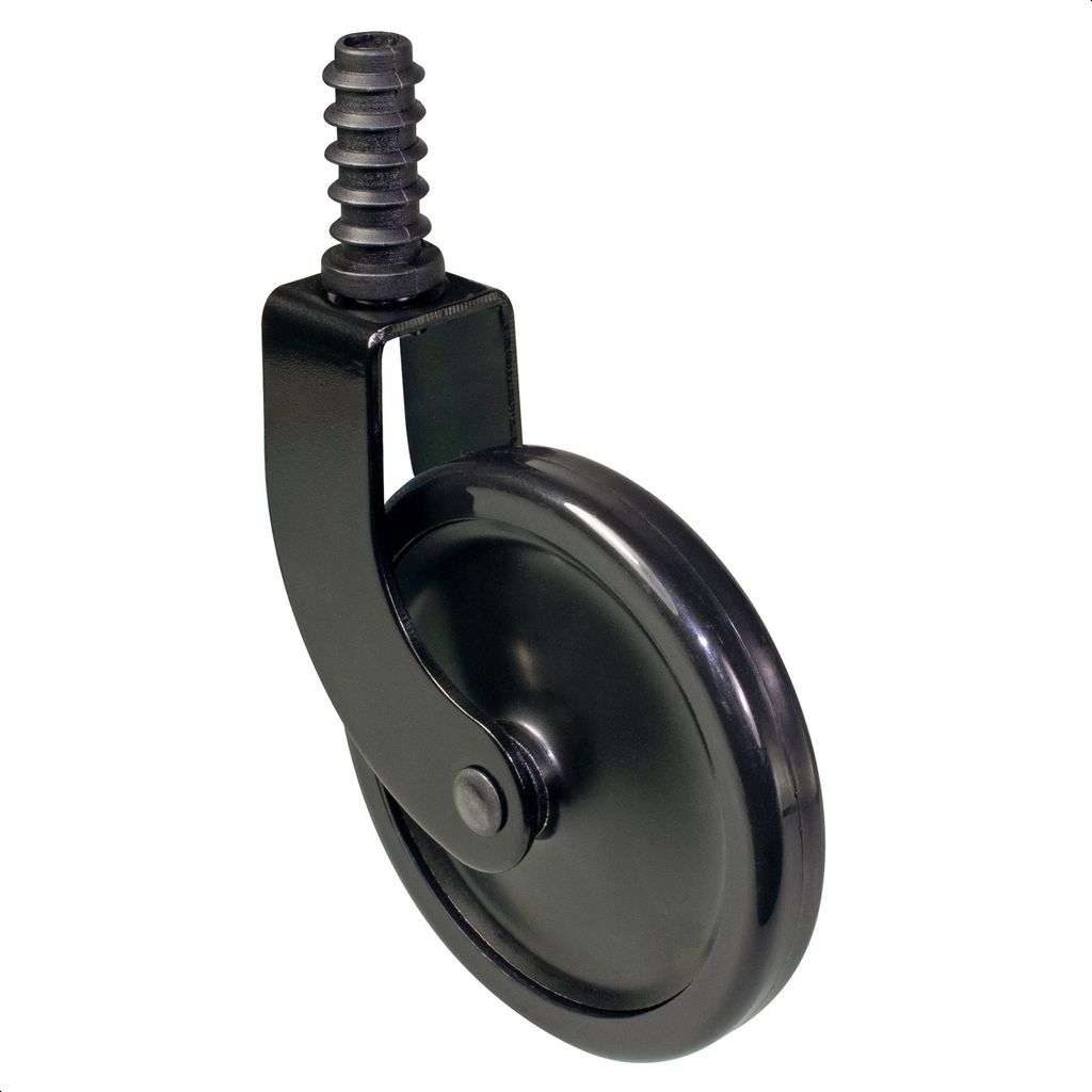 WAGNER Teewagenrolle DESIGN - Durchmesser Ø 50 mm, schwarz, Stift + Hülse Ø 11 mm, Tragkraft 35 kg - 01908601