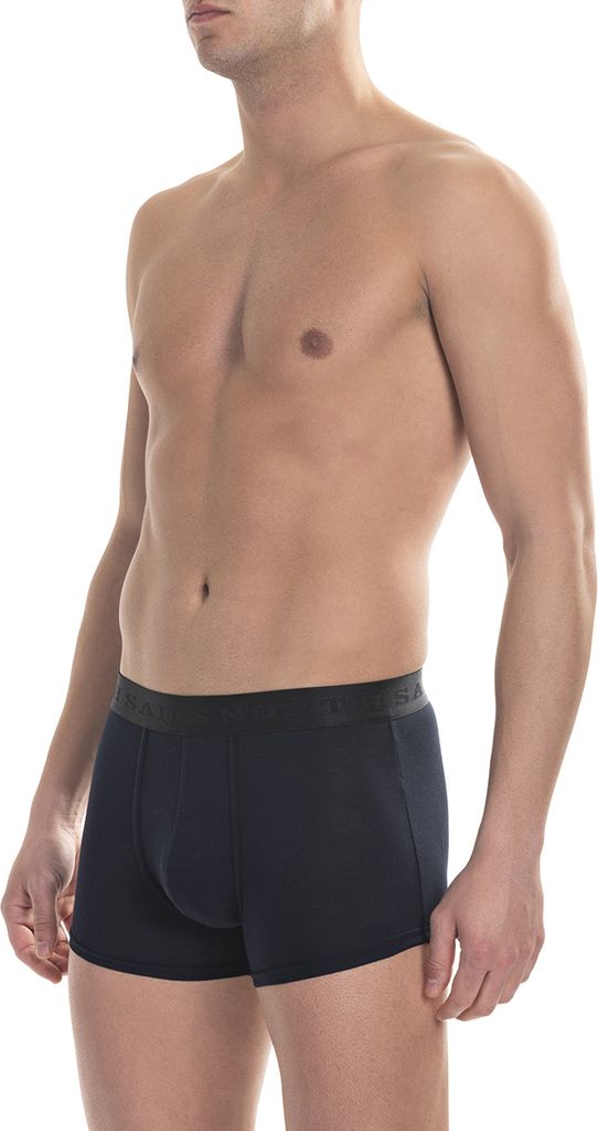 NORTH SAILS Herren-Boxershorts, 2er-Pack, Stretch-Baumwolle, sichtbare elastische Unterwäsche, Artikel NS01UTR06, geprägt, I 46 - F 2 - USA XS - ...
