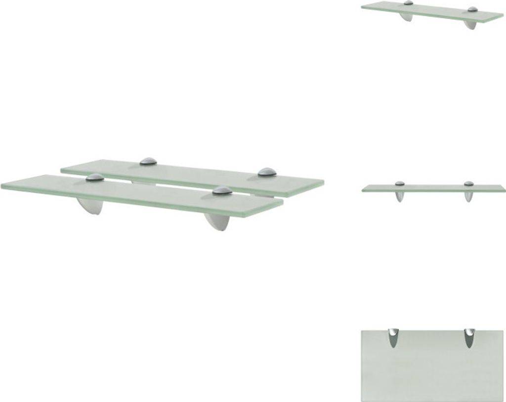 vidaXL Schwebende Regale 2 Stk. Glas 40x20 cm 8 mm - Wandregale