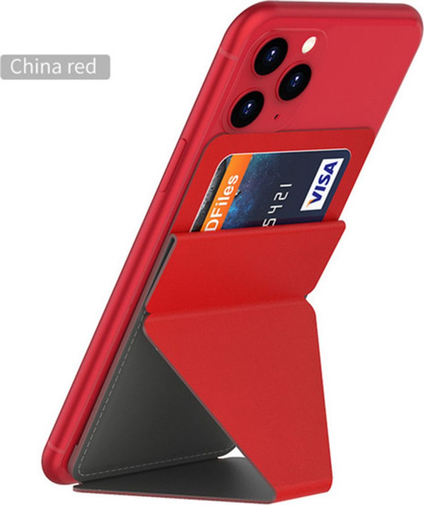 Sticking Invisible Handy Halter Handy Stand faltbares Smartphone Schreibtisch Halterung Magnetring Schnalle rot
