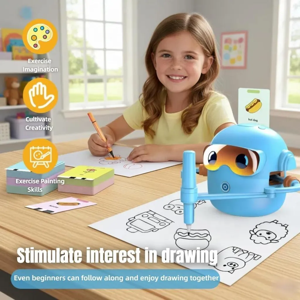 Robot de dessin interactif à commande vocale et 100 modèles - 7