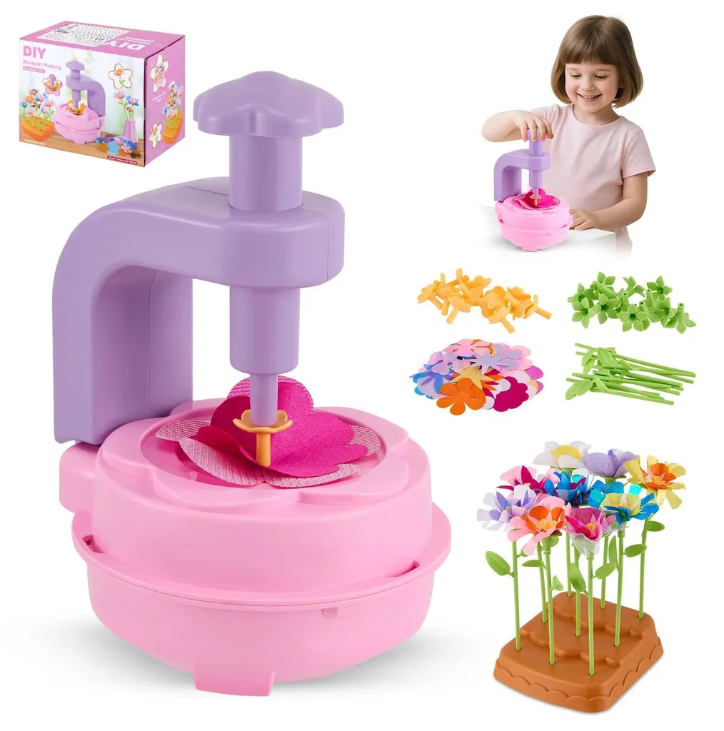 Kit de bricolage floral enfant - Machine à fleurs et création de bouquets