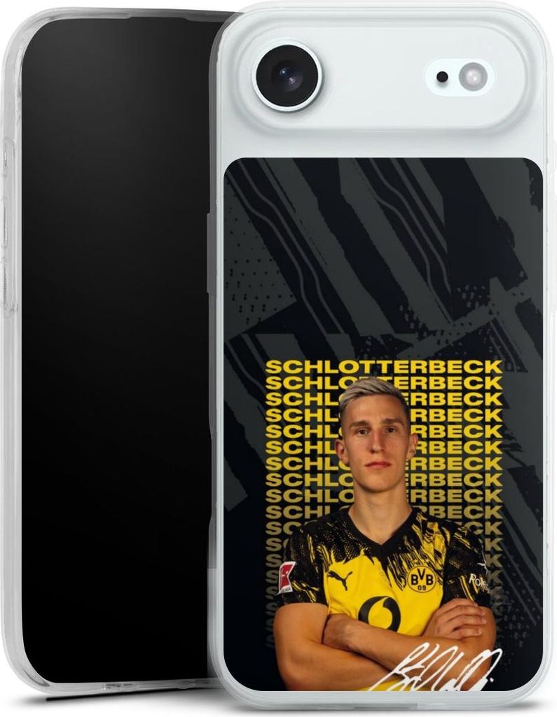 DeinDesign Slim Hülle für Apple iPhone Air Silikon Case Ultra Dünn Handyhülle BVB Borussia Dortmund Nico Schlotterbeck