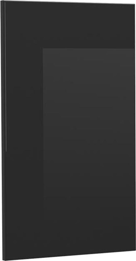 Küchenfront Vicco R-Line Schwarz Hochglanz 36.4 x 59 cm Möbelfront für den Eckhängeschrank, Model 40909