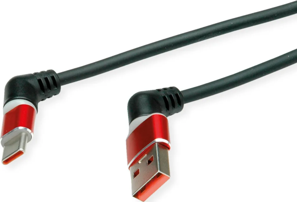 Câble USB Type-C pour voiture et bureau ROLINE 1m fiche rotative 360