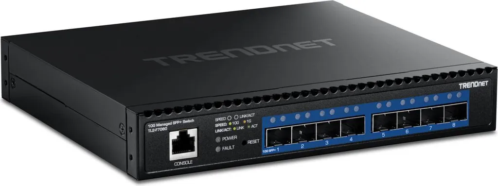 Switch TRENDnet TL2-F7080 - Commutateur 8 Ports SFP+ 10G Layer 2 Géré