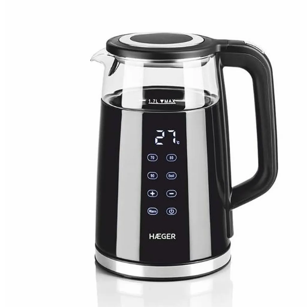 Bouilloire Électrique Digitale Haeger - Design Noir pour Thé et Café