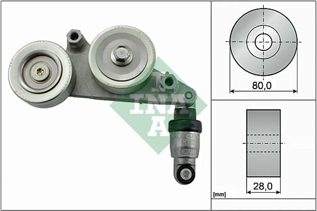 Tendeur multi-courroies INA 534 0415 10 pour entretien moteur complet