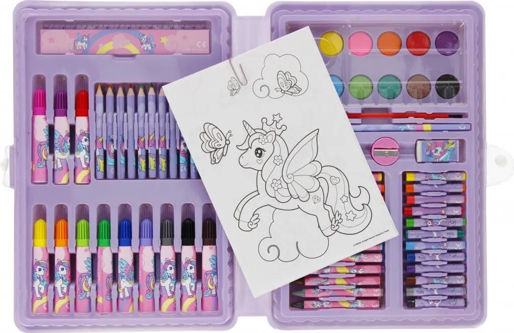 Set d'art Licorne STARPAK 68 pièces - Fini le Désordre, Tout pour Dessiner