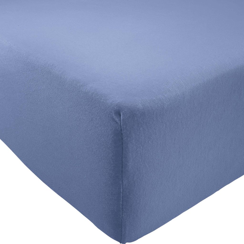 REDBEST Spannbettlaken Pittsburgh" blau 90x190 cm - 100x200 cm"