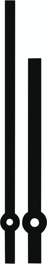 SELVA Zeigerpaar Euronorm Balken schwarz Minutenzeiger-L:250mm