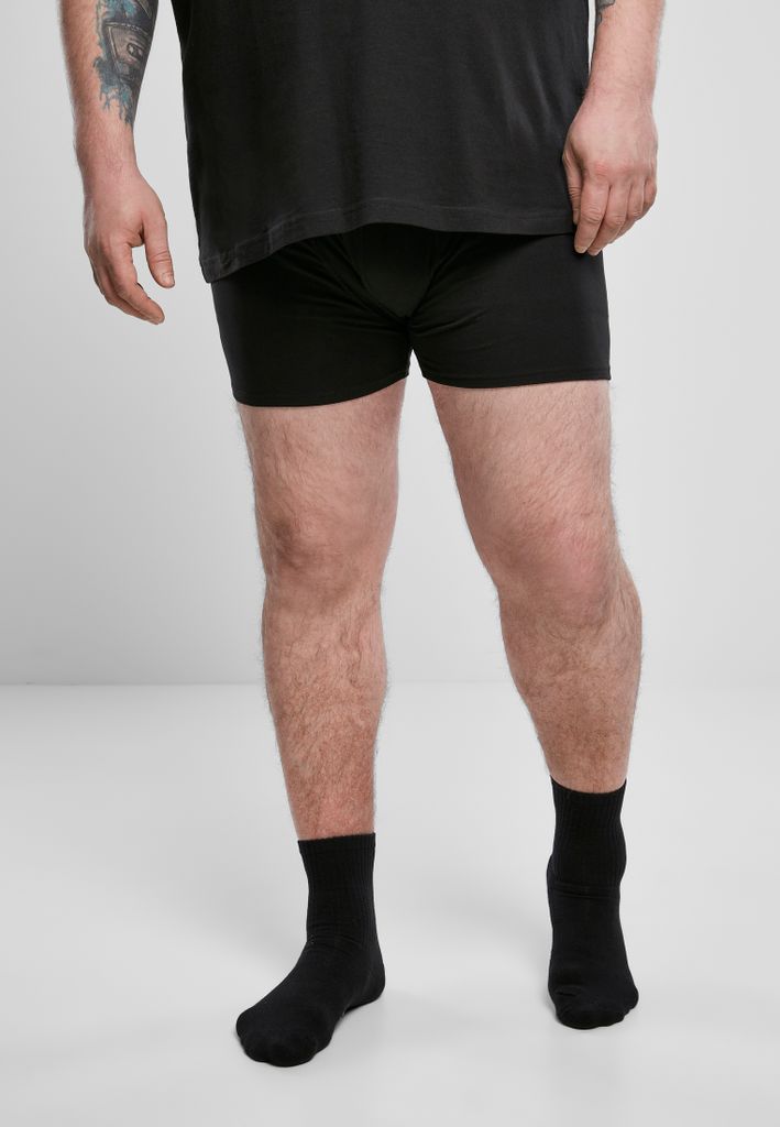 Urban Classics Boxershort Men Boxer Shorts Double Pack Black/Charcoal-6XL