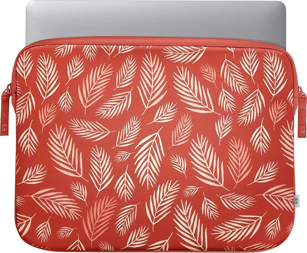 Housse MacBook 13 Pouces en Mousse à Mémoire de Forme MW Botanic Rouge