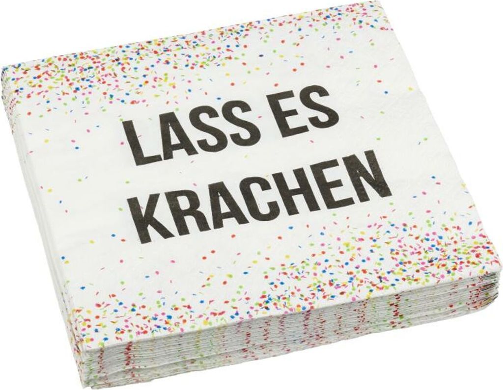 12x 20er Packung Servietten 'Party' 3-lagig 33x33cm feiern Papiertuch 240 Stück