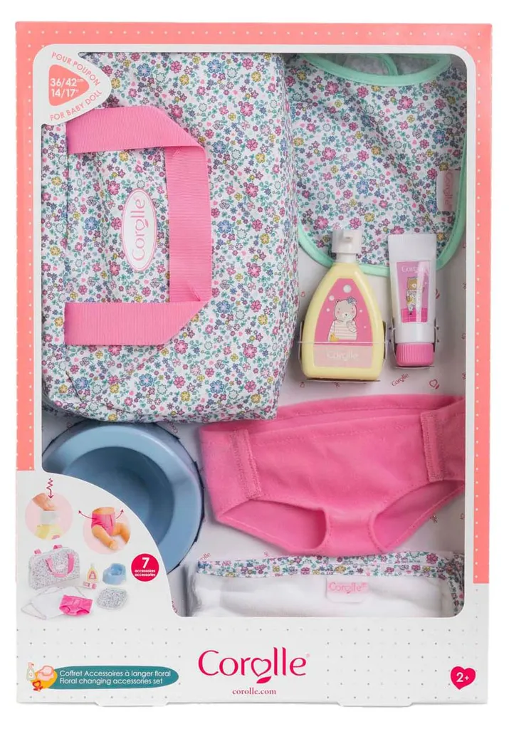 Set de Fleurs Corolle Accessoires de Couche pour Poupée Bébé 36cm