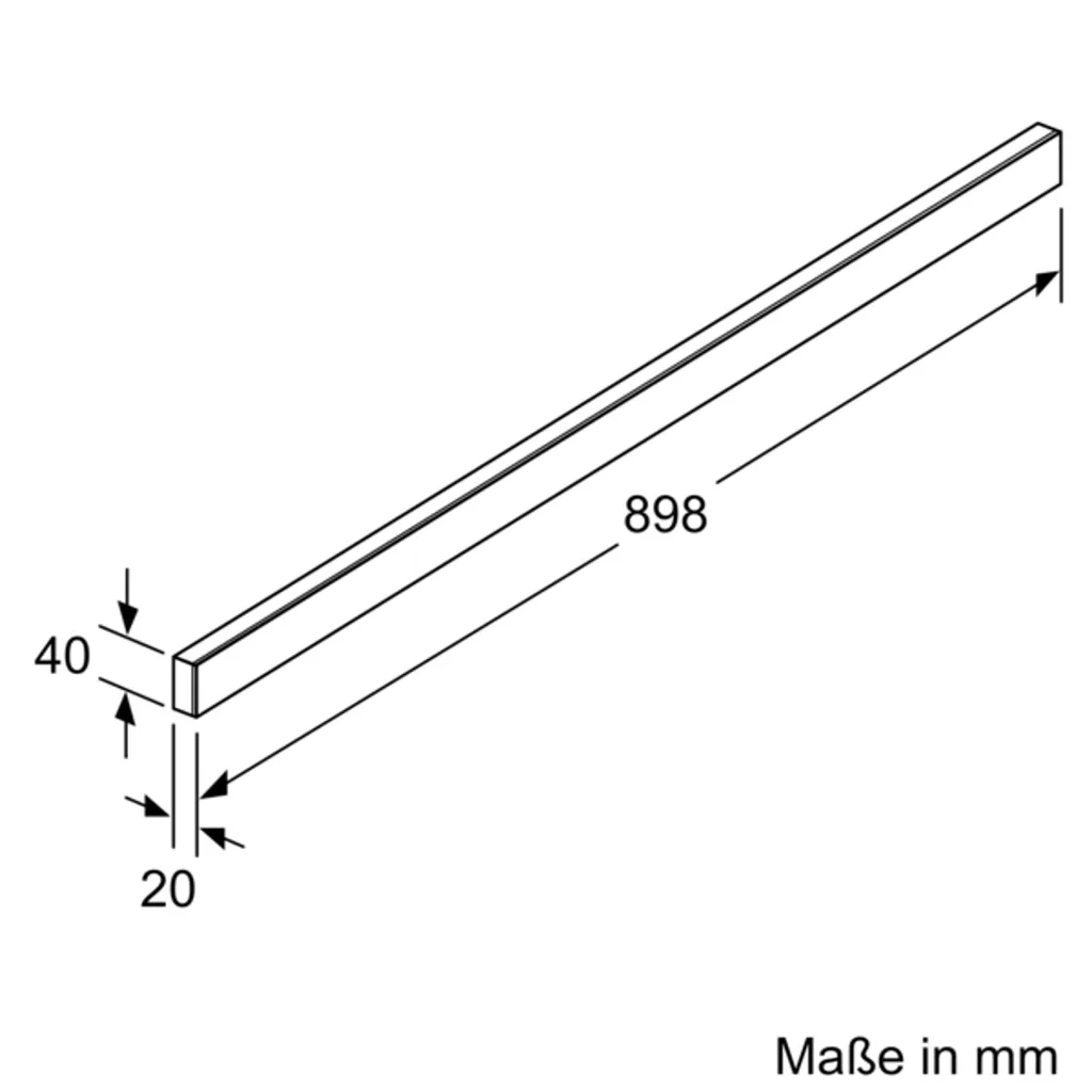 Bosch DSZ4986 Listello per Cappa 90cm - Finitura Nero Originale Bosch