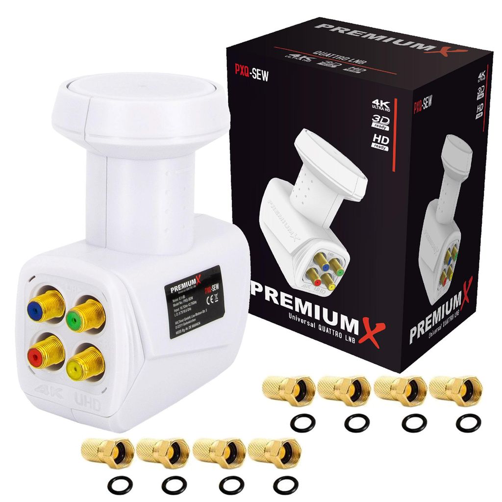 PremiumX Quattro LNB SAT für Multischalter DVB-S2 HD 4K 8x Produktbild 