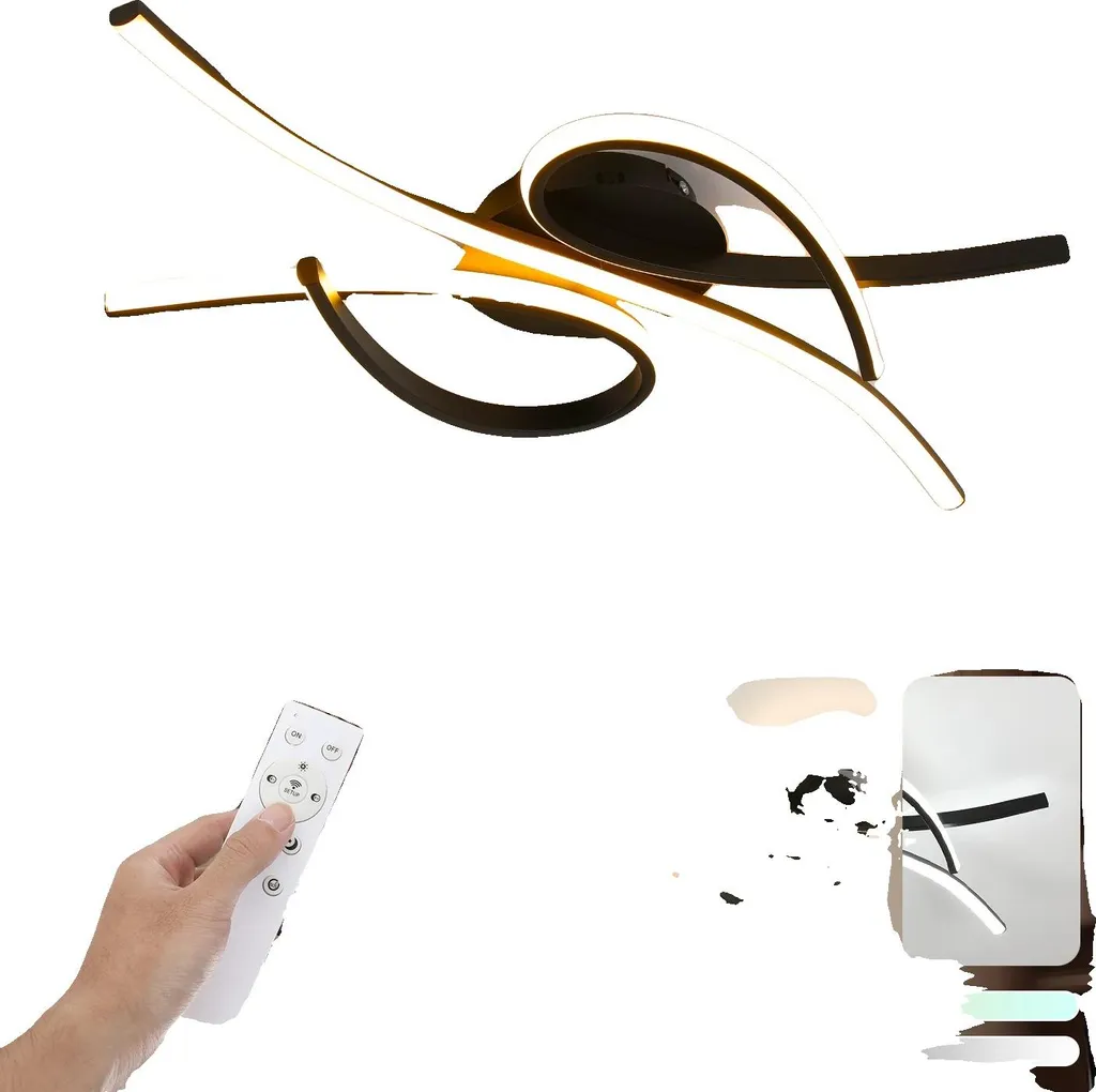 Plafonnier de salon blanc dimmable 81cm pour ambiance modulable facile