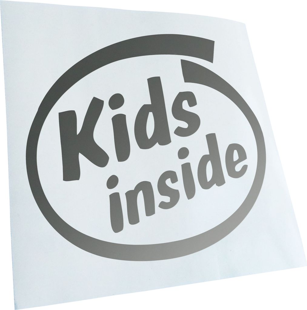 Kiwistar - Autoaufkleber - Kids Inside Heckscheibe - Aufkleber für Auto Kfz Fahrrad, LKW, Truck Mofa