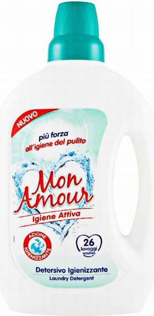 Mon Amour Lavatrice Igiene Attiva Waschmittel 26 Waschgänge 1.5l - Felce Azzurra