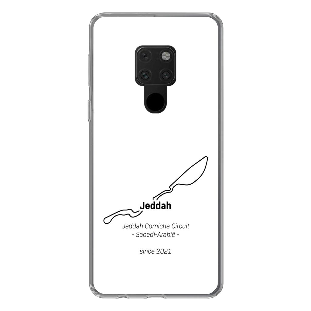 MuchoWow Handyhülle Schutzhülle Hülle für Huawei P40 Lite Formel 1 - Jeddah - Rennstrecke Silikon Softcase Handy Hülle - Handy