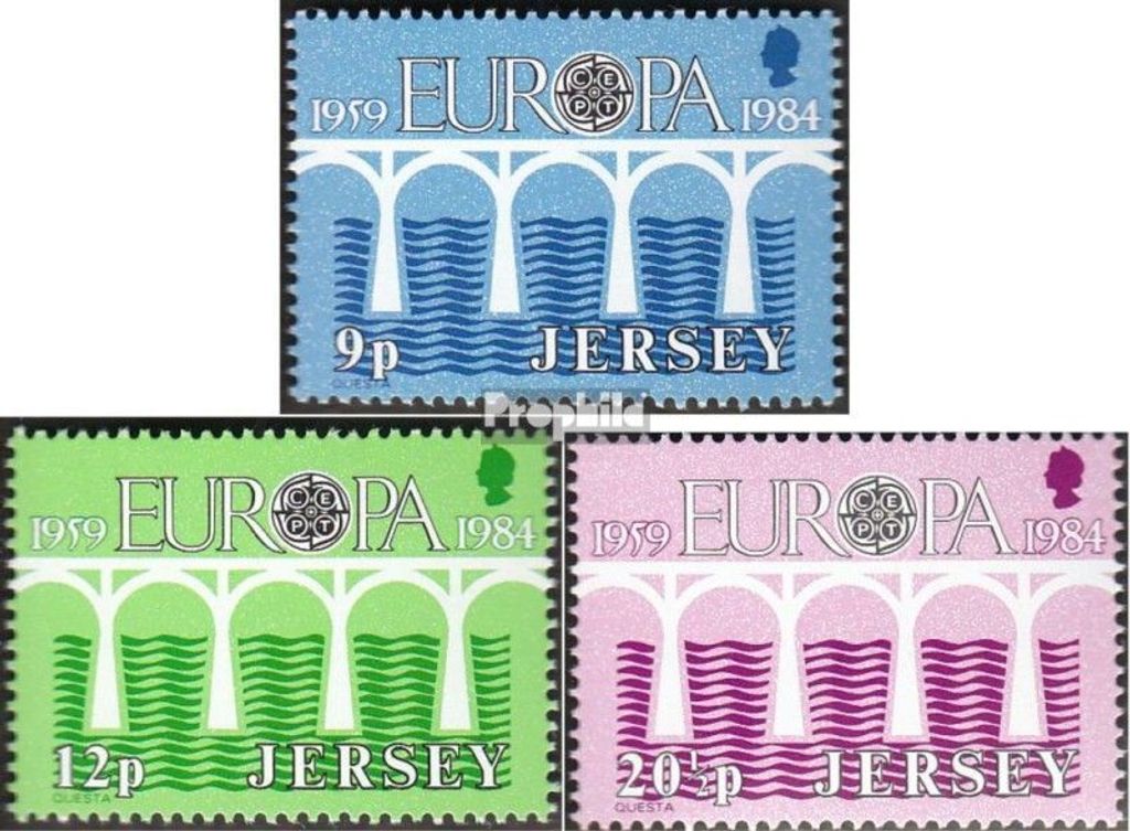 Briefmarken GB - Jersey 1984 Mi 320-322 (kompl.Ausg.) Produktbild 