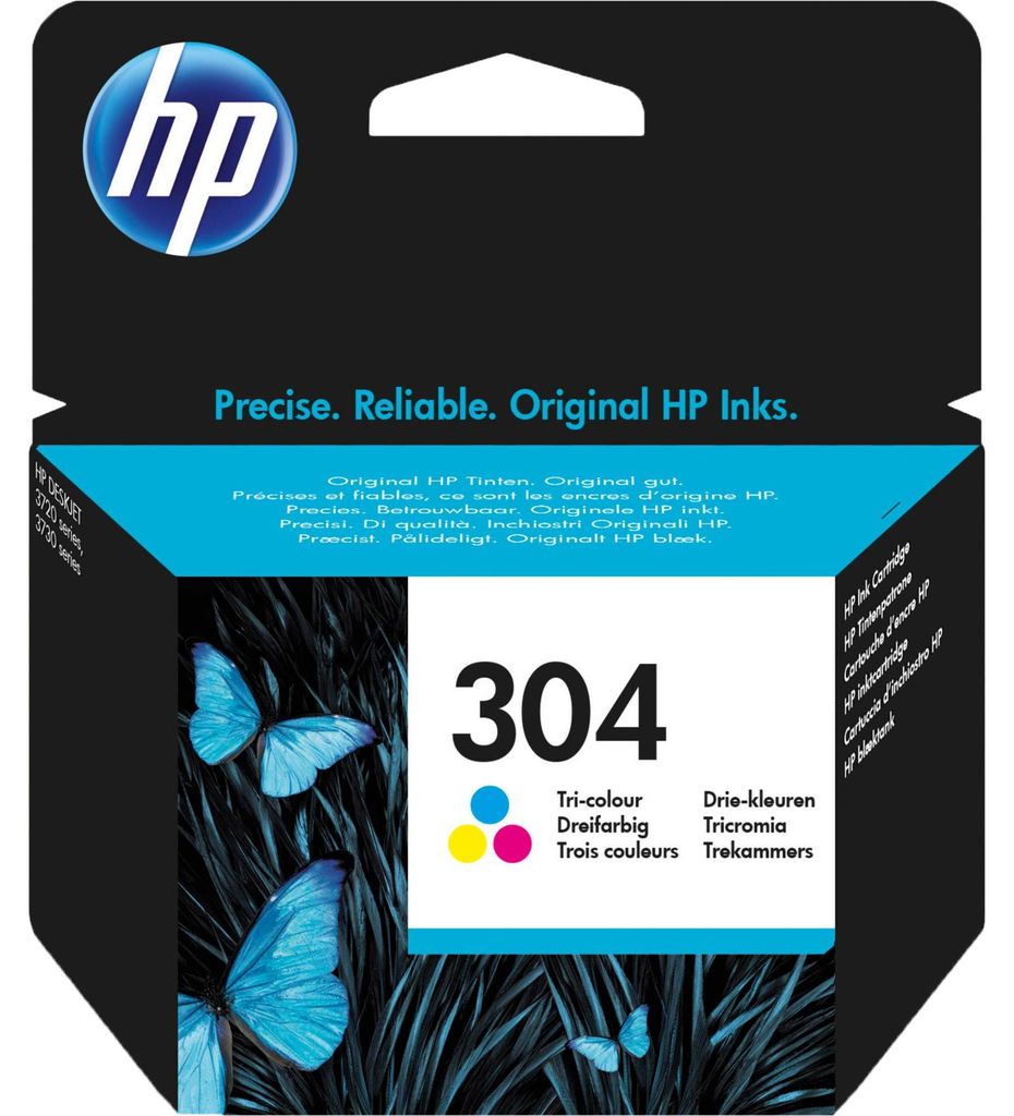 HP 304 Original Tintenpatrone Cyan/Magenta/Gelb – 100 Produktbild 