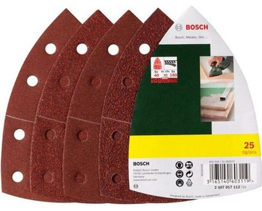 Schleifblatt-Set für Multischleifer, 25-teilig, 11 Löcher, Produktbild 