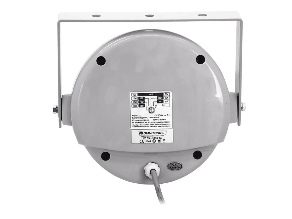 Haut-parleur de type projecteur de son OMNITRONIC PS-30S ligne 100V 30W - 3
