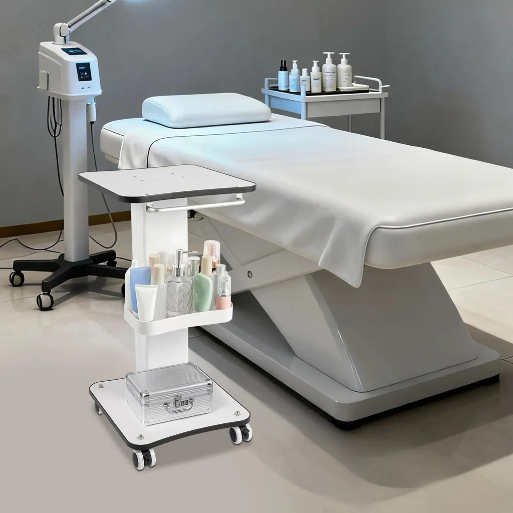 Chariot de spa mobile blanc idéal pour soins de manucure et esthétique - 9