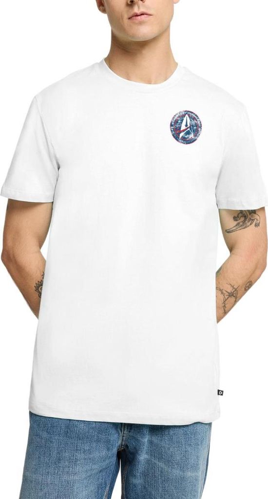 Spreadshirt Star Trek Discovery Abzeichen Sternenflotte Klein Männer Premium T-Shirt, 4XL, Weiß