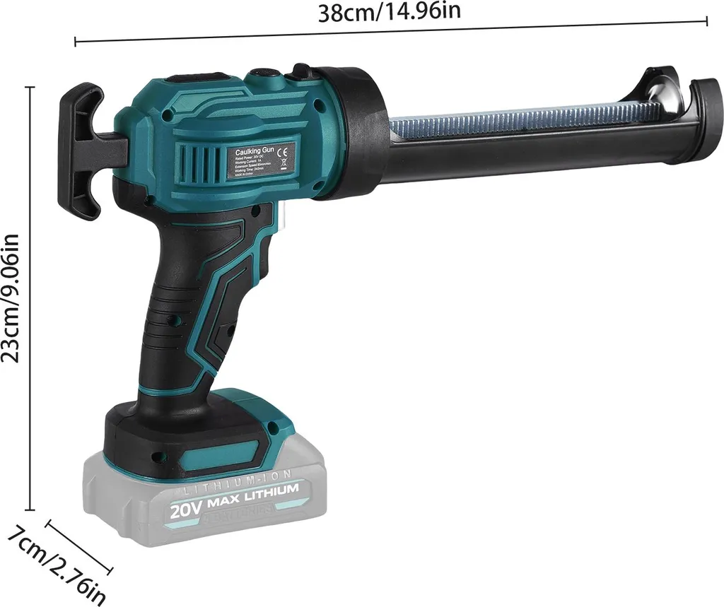 Pistolet à mastic électrique 20V à 4 vitesses avec éclairage LED intégré - 14