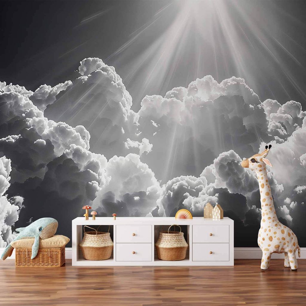 Vlies Fototapete - Hope in the Clouds: Inspiring Rays of the Sun – Awaken Emotions 400x280 cm Muster b-H-10041-a-a