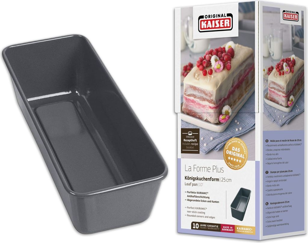 Kaiser 23.0063.7129, Kuchenform, Rechteckig, Stahl, 1,8 l, Produktbild 