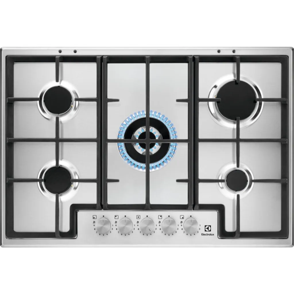 Table cuisson gaz Electrolux EGS75362X 75 cm encastrable inox 5 feux