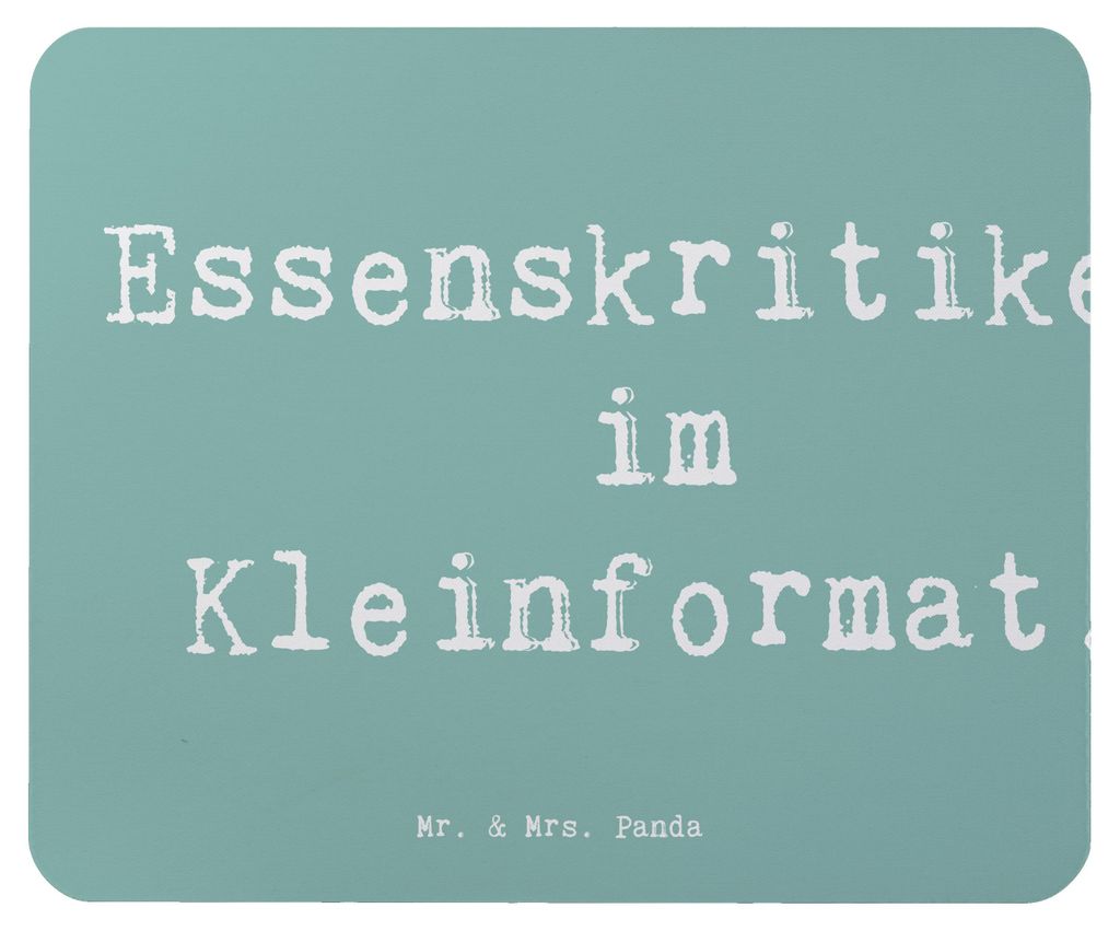 Mr. & Mrs. Panda Mouse Pad Spruch Kind Essenskritiker - Meeresbrise - Geschenk, Essen, personalisiert, Lächeln, pc mauspad, Handarbeit, Mahlzeit, ...